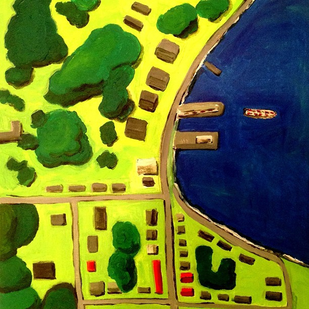 Essex Aerial View (Painting by Amy Guglielmo)