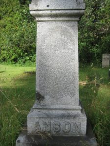 George D. Anson grave in Essex, NY (Source: Heidi McColgan via findagrave.com)