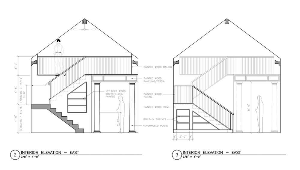 Icehouse interior elevations including repurposed columns, as of November 11, 2022 (Credit: Tiho Dimitrov)