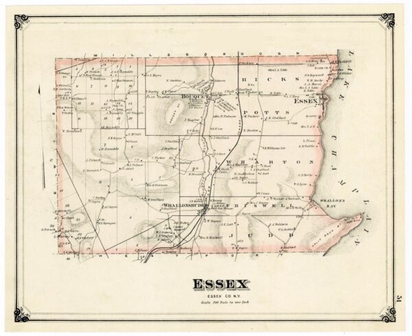 Essex, NY in 1876 (Source: OW Gray Atlas of Essex County)