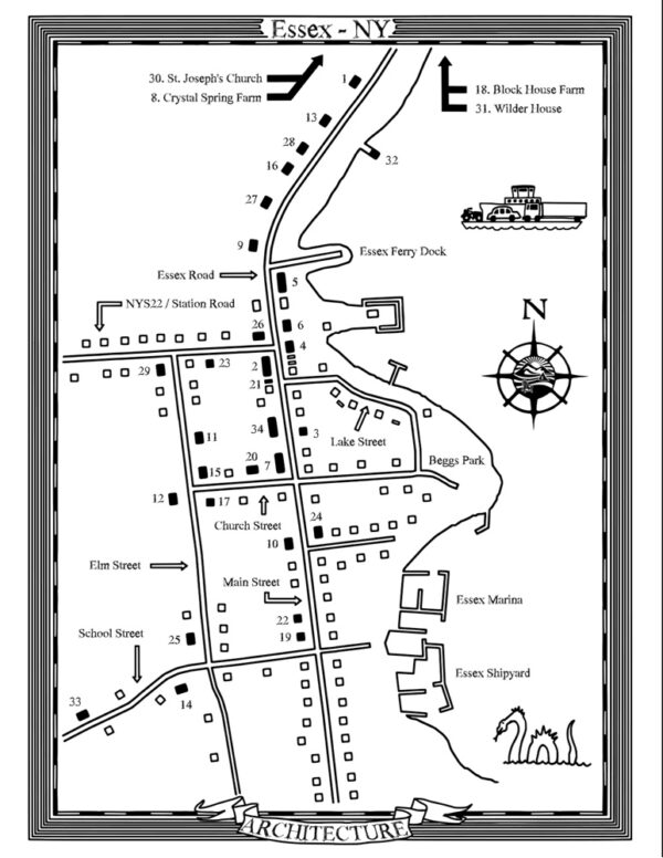 Essex Architecture Map, July 2015 (Source: Essex on Lake Champlain)